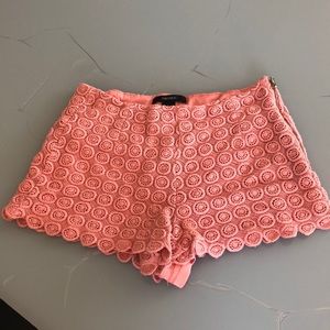 Pink circle pattern shorts